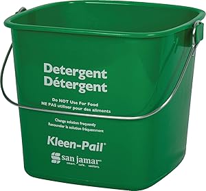 San Jamar KP97GN Kleen-Pail Commercial Cleaning Bucket, 3 Quart, Green