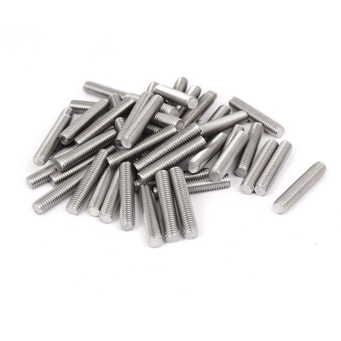 Sourcingmap M8 x 40mm 304 Stainless Steel Fully Threaded Rods Bar Studs Fasteners 50 Pcs