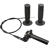 NIBBI Twists Throttle Grip,Dirt Bike Grips with Throttle Cable and Handlebar Grip for SSR125 Pit Bike, 22mm Motorcycle Throttle Assembly