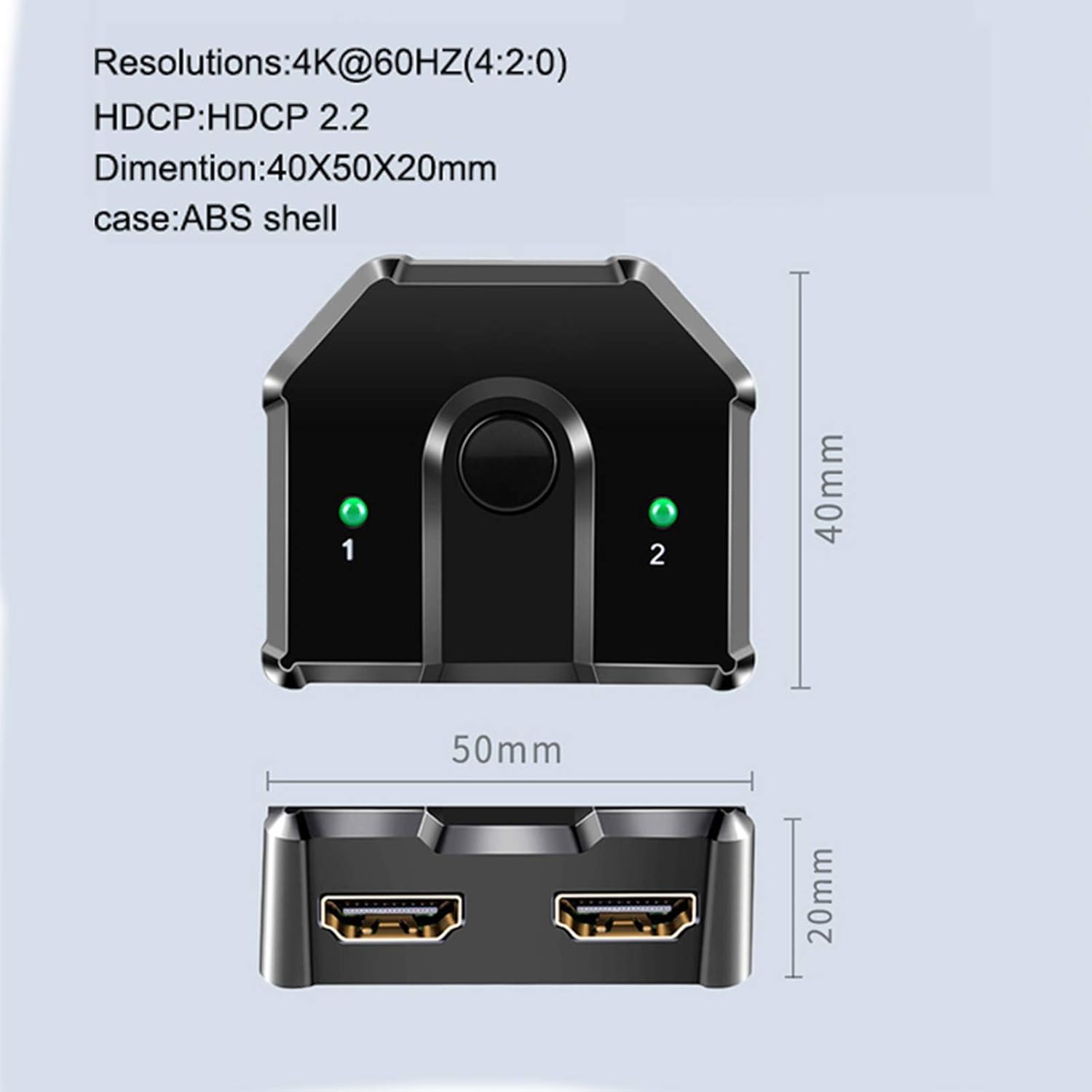 4K HDMI Bi-direction Switch Splitter Box,BolAAzuL 4K@60Hz Bi-direction HDMI Splitter 2 inputs 1 output or 1 in 2 out Display Selector,Bi-directional HDMI 2.0 Switcher Splitter for PS4,PC,apple TV etc.: Home Audio & Theater
