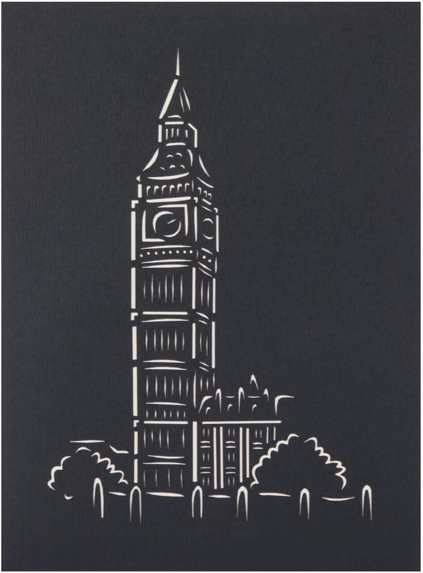 Cardology - Palace of Westminster Pop-Up Card, green|beige|yellow|brown, 15cm x 20cm - Image 3