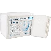 Littleforbig Adult Diaper 10 Pieces - ABDry New White Diapers (Medium 28"-38")