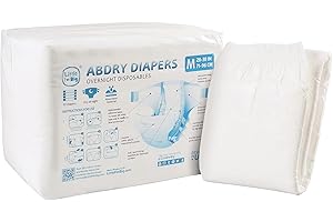 Littleforbig Adult Diaper 10 Pieces - ABDry White Diapers (Medium 28"-38")