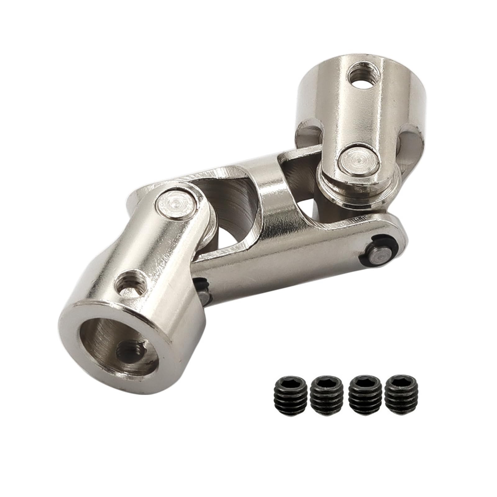 Universal joint coupling shaft motor connection coupling with screws, 4 mm, 5 mm, 6 mm, 8 mm, 10 mm.