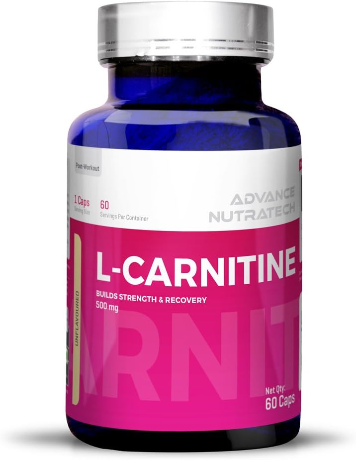 ADVANCE NUTRATECH L-Carnitine L-Tartrate Capsules, White, 60 Count