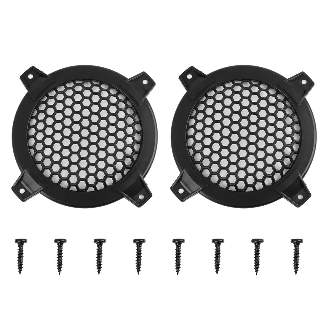 X AUTOHAUX 2pcs Grill Cover 5inch Mesh Protector Car Speaker Cover Woofer Grill