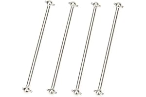 Dogbone Universal Drive Joint Cup Shaft 87mm Steel Silver for RC Hobby Model Car HPI HSP,COJOYS,4PCS (Silver)