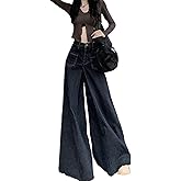 Cotoinddy Women's Wide Leg Y2K Baggy Jeans High Waisted Flared Loose Denim Pants