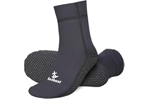Intbost Wetsuit Socks 3mm Neoprene Socks Stretch Diving Sock Thermal Anti-slip Water Sock for Men Women Black