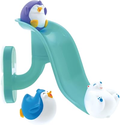 Nuby Splash N Slide Penguin Baby Bath Toy Early Development 18+ Months