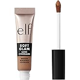 e.l.f. Soft Glam Satin Concealer, Medium Coverage For Blemishes & Under-Eye, Crease-Resistant, Long Lasting, Vegan & Cruelty-