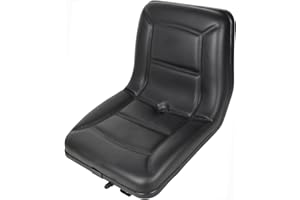 RHFUGBOJ Universal Tractor Seat Replacement, Compact Narrow Lawn Mower Seat with a Drain Hole Water-Resistant & Adjustable Rails, for Forklift Riding Mowers, Excavator, Dozers, Backhoe Seat