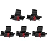 5 Packs IR40T Calculator Ink Roller Printer Ribbon IR-40T CP13 MP-12D PR-42 | IR-40T Black &amp; Red, Compatible with Casio HR-100TM HR-150TM HR-170RC, Compatible with Sharp EL-1750V EL-1801V
