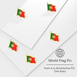 Portugal Flag Lapel Pin - Enamel Metal National