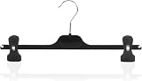 HANGERWORLD 20 Black 35cm Adjustable Clip Hangers for Trousers Skirts view 2