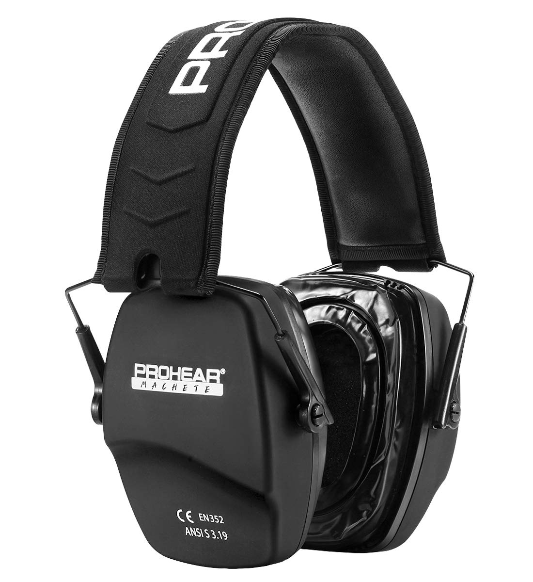 PROHEAR 016 Ear Defenders Adults 28dB Ear Protectors for Shooting Noise Cancelling Earmuffs Autism Friendly, Passive Hearing Protection for Hunting (Low-Profile Folding Compact) Gel Pads Black