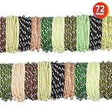 ArtCreativity Adjustable Camouflage Friendship Bracelets (Pack of 72) Fabric Material | Assorted Cool Colors | Fun Party Favor / Carnival Prize | Amazing Gift for Kids, Adults & Pets
