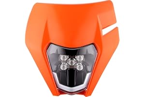 PowerMotor Dirt Bike Headlight,Dirtbike LED Headlights Kit Motorcycle Head Lamp Light Kit Universal for Most Dirt Pit Enduro Bike Motorcycle Headlamp Frontlight for ATV