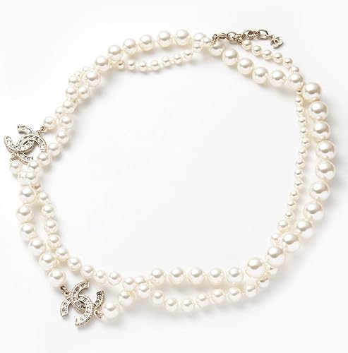 Amazon シャネル Chanel ネックレス レディース メンズ ペンダント ロングネックレス パール Ccマーク ココマーク ラインストーン ゴールド パールホワイト A Y099 Z2707 並行輸入品 ネックレス 通販