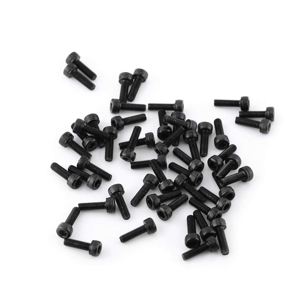 Hex Socket Cap Screw M3 Black Set 12.9 Grade Alloy Carbon Steel DIN912 4-50mm Full Thread Plain Finish (M3×10mm-50Pcs)
