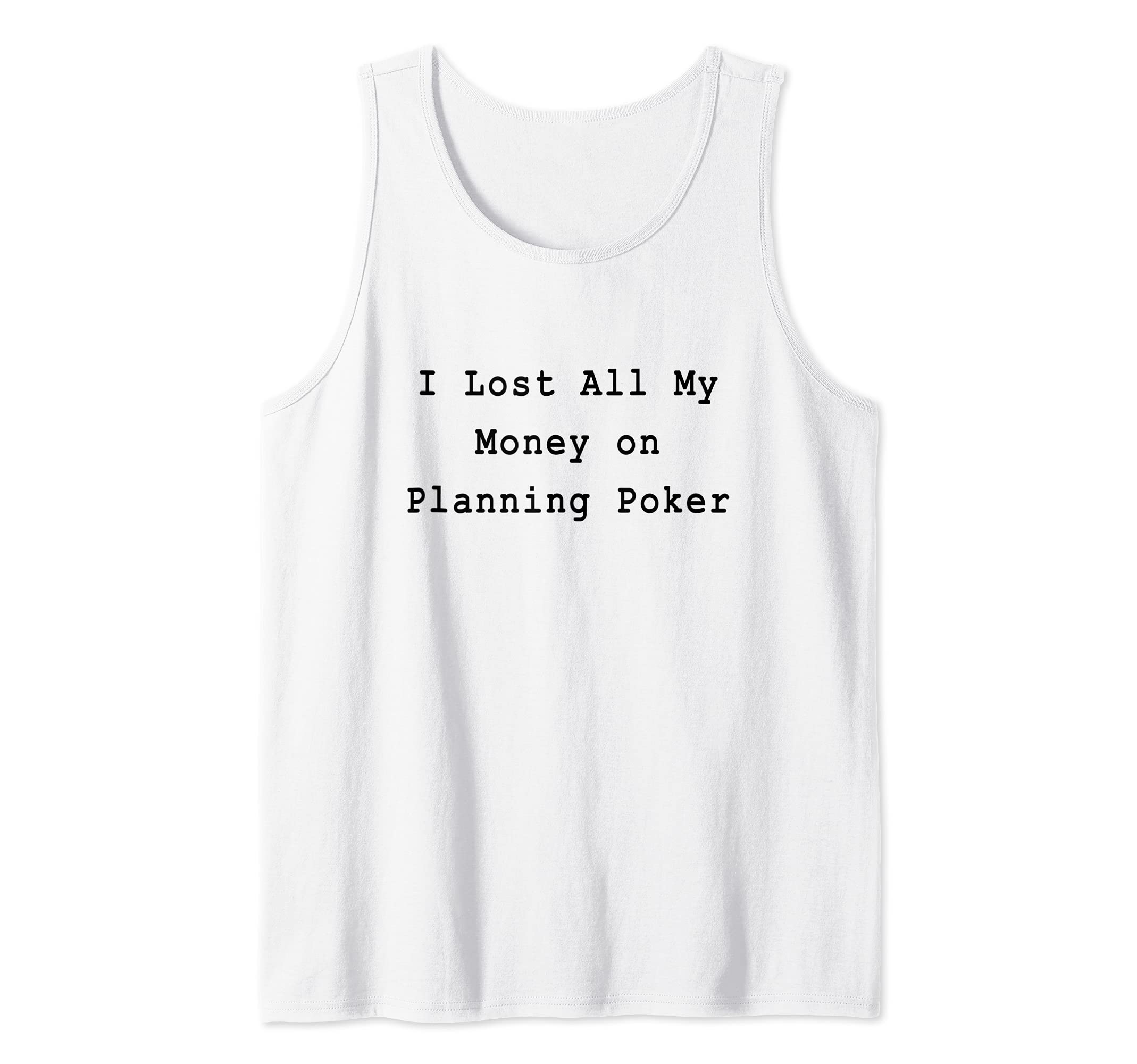 Planning Poker Agile Project Management Funny PM Coach Tank Top