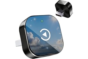 ROMCPUS Wireless CarPlay Adapter 2026 Upgrade - Small Size, Fast Stable Connection, Plug-and-Play for iPhone iOS & Android Devices