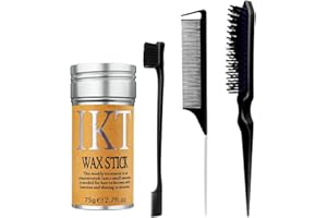 SPRINGSUGAR Hair Wax Stick Set, Slick Stick for Hair Control, Hair Styling Comb for Flyaways Frizz Hair Wigs, Non-greasy Smooth Hair Styling Products for Women & Men