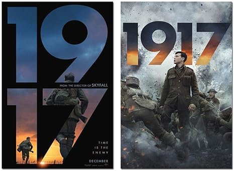 Amazon 1917映画ポスター戦争映画壁アートポスター画像家の装飾壁画像印刷 50x75cmx2pcsなしフレーム ウォールステッカー オンライン通販