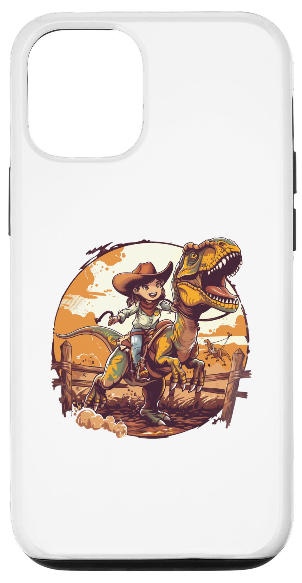 iPhone 13 Dino Cowgirl Girls' Dinosaur Rodeo Rider - Nursery Case