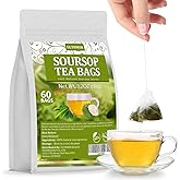 Premium 60 Soursop Tea Bags, Made with 100% Natural Graviola Leaves, Hoja Guanabana Tea, No Additives & Caffeine Free.