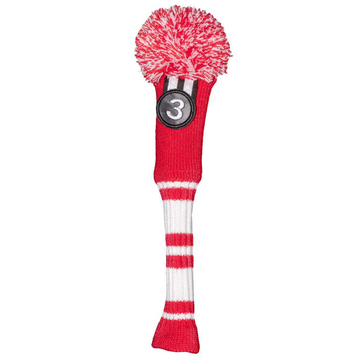Fazer Red and White Pom Knitted Hybrid Head Cover