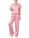 Ekouaer Silk Pajamas for Women Set 2 Piece Satin