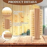 WHAPELQ 4 Pcs Double Sided Wooden Nail Brushes - 2 Kinds, Easy Use view 5