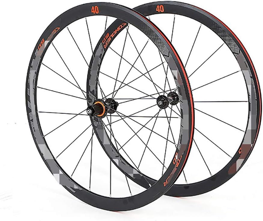 QXFJ Road Bike Wheels,700C Road Wheel Set Aluminum Alloy Rim FourAxis
