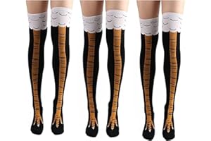 AOIIOY Chicken Leg Socks Stocking Stuffers White Elephant Gag Funny Gifts for Adults Big Kids Prank Crazy Animal Paw Feet Stockings