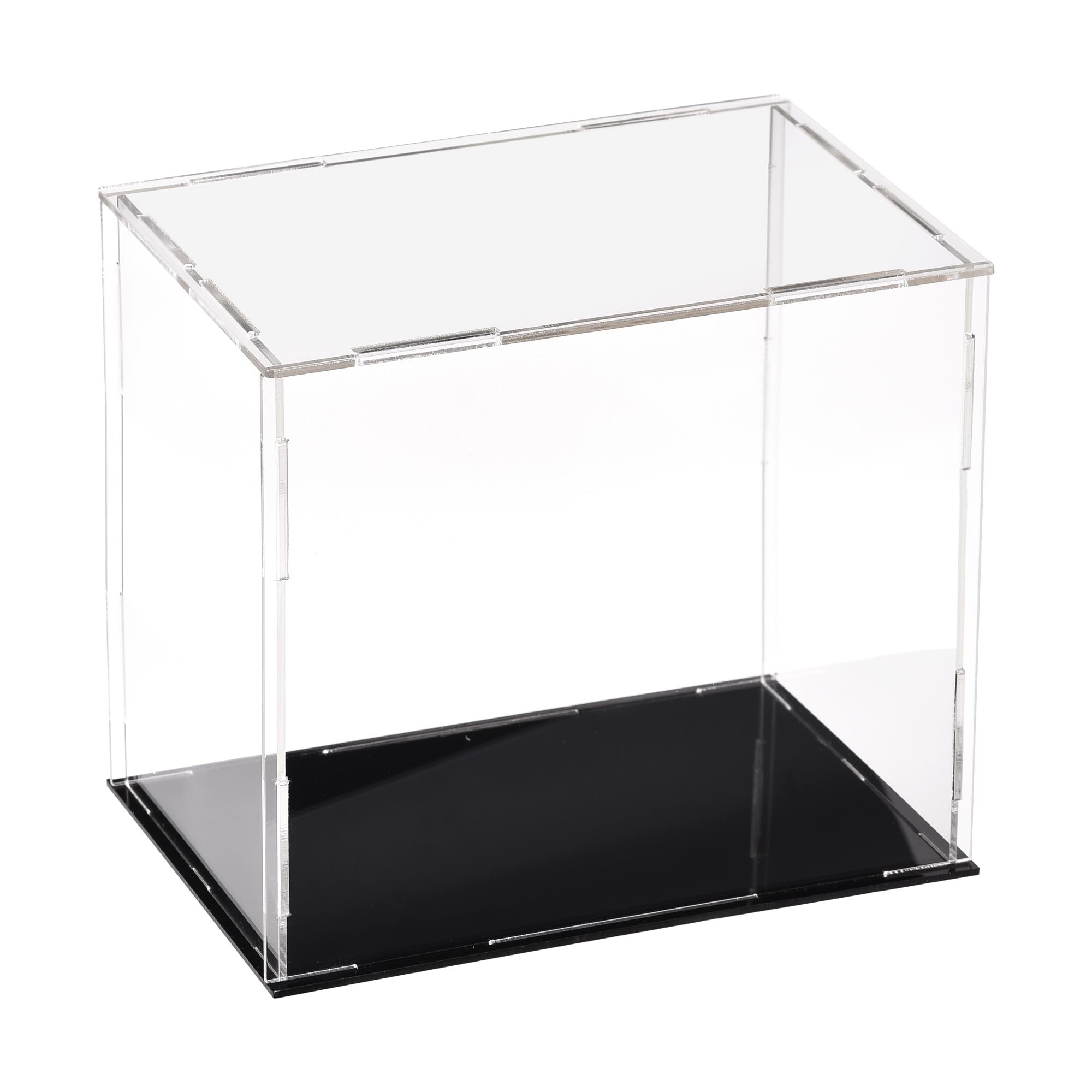sourcing map Acrylic Clear Display Case Box Dustproof Protection Showcase Cube Collectibles Show Box 15x10x15cm