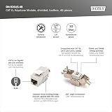 Digitus Cat-6A Shielded Keystone Module RJ45 Socket 48 pcs 500MHz 10GBase-T AWG view 3