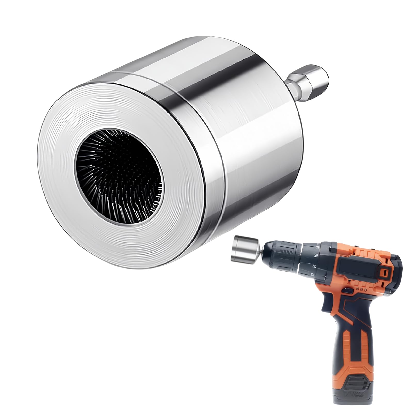 15mm Versatile Copper Pipe Cleaner for Electric Drill Bit Pipe Cleaners Plumbing Brush Drill Bit Durable 15mm Pipe Cleaner Pipe Cleaning Tool for Drill,Removable Copper Pipe Cleaner for Drill