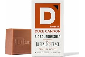 Duke Cannon Supply Co. Extra Large Bar Soap - Men's Natural Bar Soap With A Masculine Scent - Big American Bourbon Scented - All Skin Types - Hydrating Big Brick of Soap - Bourbon,10 oz