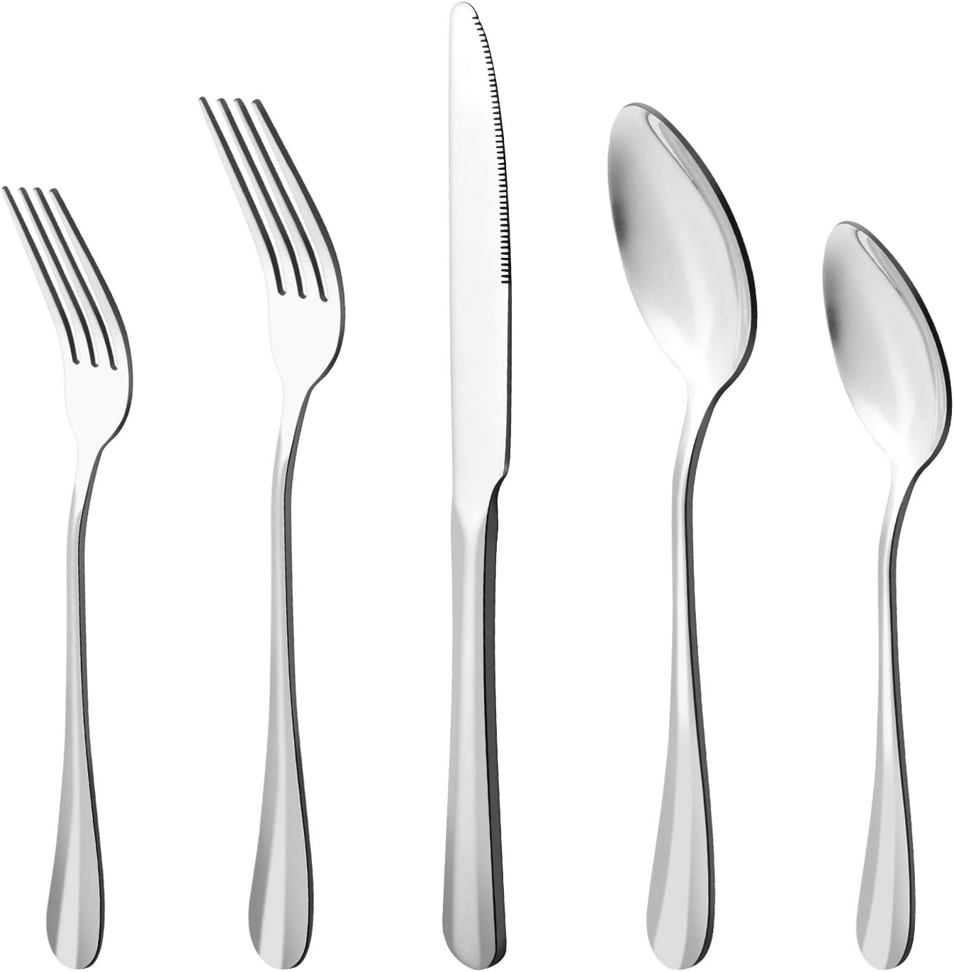 20-Piece Stainless Steel Flatware Cutlery Set, Utensils Service for 4, Include Knife/Fork/Spoon(Extra give a steak knife as a gift)