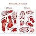 Key Largo Traders Bloody Footprints – Set of 50 Floor Clings - Includes Zombie Skeleton Werewolf Human Boot and Blood Splatter Decals for Halloween Party Decorations Supplies Props & Decor