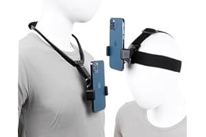 PellKing POV/Vlog Smartphone Head Strap Mount Selfie Neck Holder Mount Kit,Compatible with iPhone Samsung Smartphones,Hero 9, 8, 7, 6, 5, 4, 3, 2, 1, DJI Osmo Action…