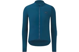 RISESBIK Men's Winter Cycling Jersey Thermal Long Sleeve Bicycle Clothing Fleece Bike Jersey Windproof Race Fit Lightweight