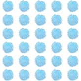 PATIKIL Faux Fur Pom Poms for Hats, 30 Pcs Fluffy Soft Fur Poms Balls with Elastic Loop for Keychain Knitting Hats DIY Scarves Gloves Bag Christmas, Sky Blue