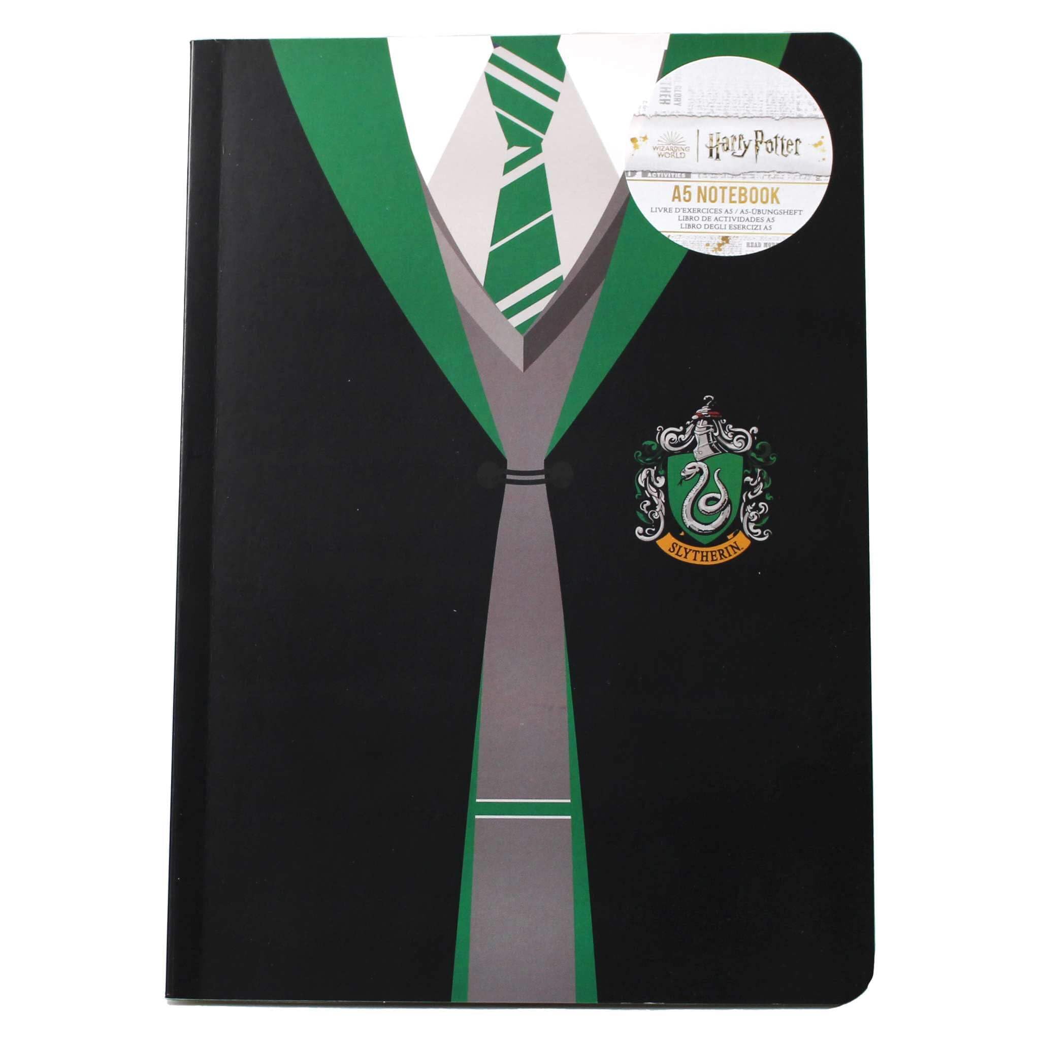 Harry Potter A5 Soft Notebook - Slytherin Uniform - Slytherin Merchandise - Journal Notebook A5 Merch