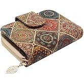 boshiho Vegan Cork Wallet, Women’s Purse Slim Zipper Design with Card Holder Coin Pocket Purse Eco-friendly Vegan Gift
