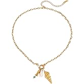 MIJENITI Beach Necklaces for Women - Dainty Starfish Seashell Fish Conch Beach Necklaces for Women, Chunky Gold Ocean Pendant Jewelry | Summer Boho Waterproof Jewelry Gifts