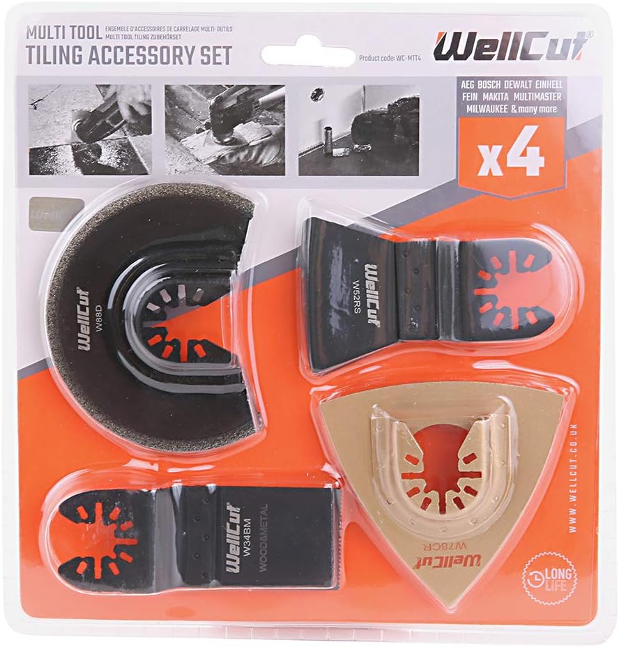 4PC Oscillating Multi Tool Blade Diamond Carbide Bi Metal Blades Scraper - Image 3