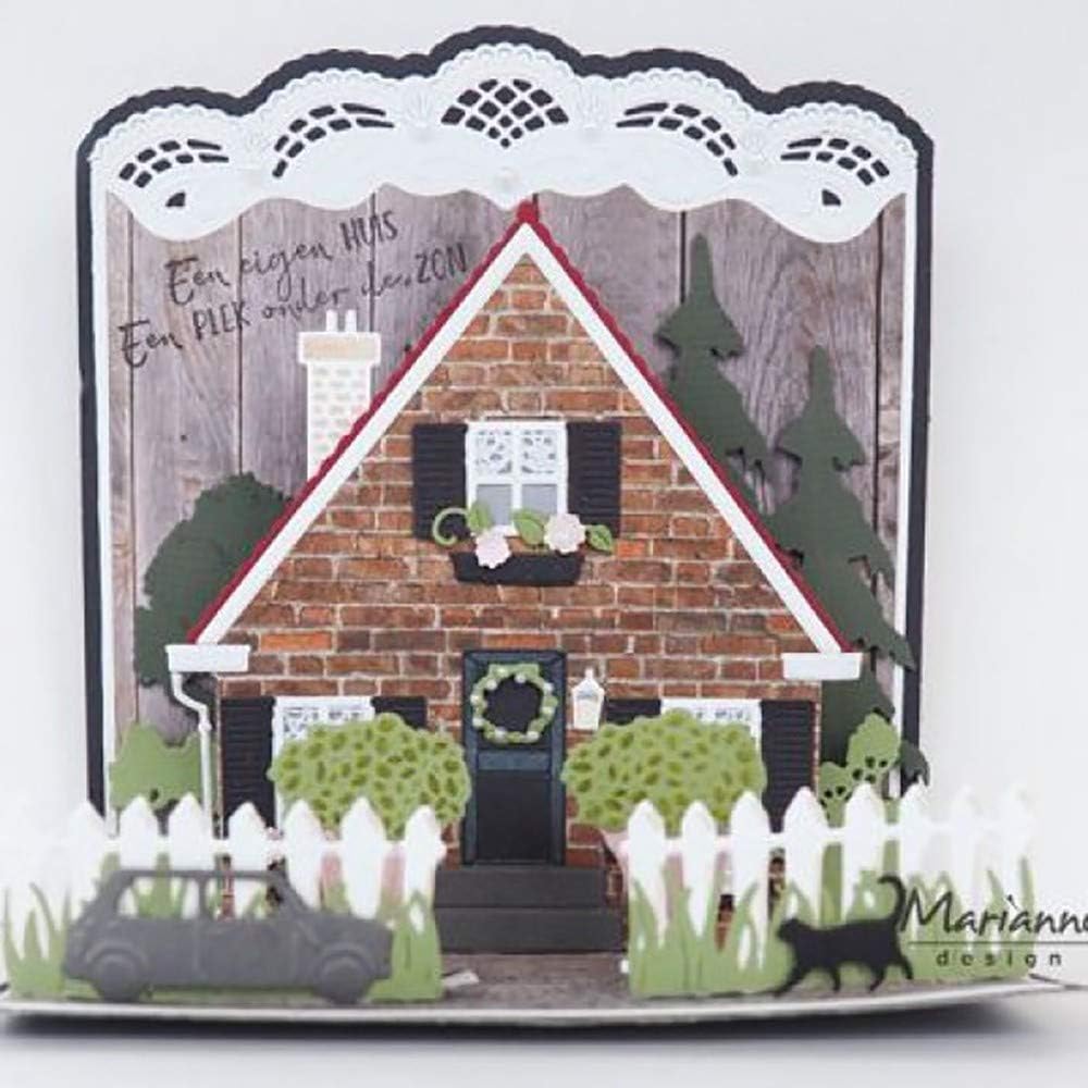 Marianne Design Craftables Build-a-House Die, Metal, Grey, 18.1 x 14.9 x 0.2 cm - Image 3