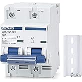 Chtaixi DC Miniature Circuit Breaker, 2 Pole 500V 80 Amp Isolator for Solar PV System, Thermal Magnetic Trip, DIN Rail Mount, High Current DC Disconnect Switch MCB 2P C80